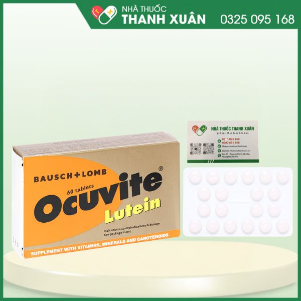 Ocuvite Lutein - Tốt cho mắt, giúp hỗ trợ giảm triệu chứng nhức mắt, mỏi mắt